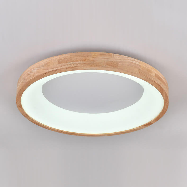 LogaLuce | Runde LED-Deckenlampe aus Holz Decorique.de