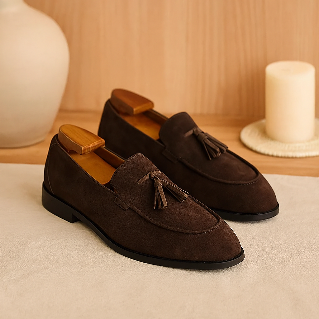 LondonLux | Herren-Tassel-Loafer – Bequeme Passform & Runde Zehen Dunkelbraun Decorique.de