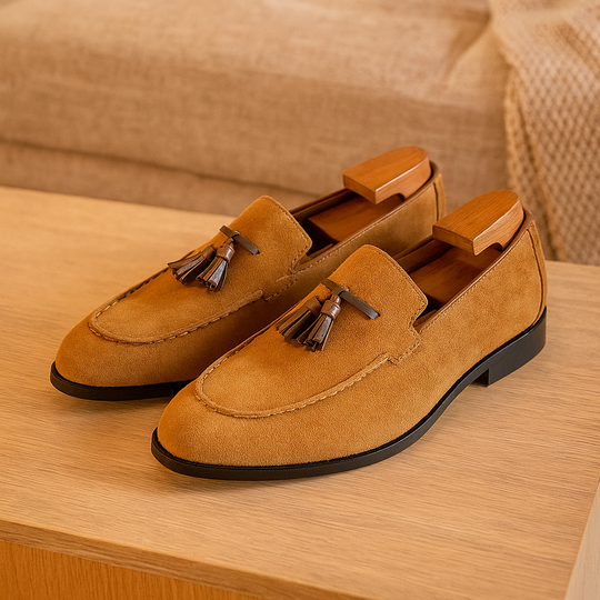 LondonLux | Herren-Tassel-Loafer – Bequeme Passform & Runde Zehen Hellbraun Decorique.de