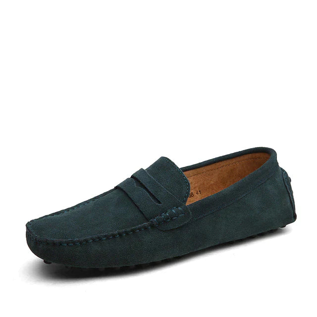 Lorenzo | Zeitloser Luxus & Komfort-Slipper | Herren Dunkelgrün Decorique.de