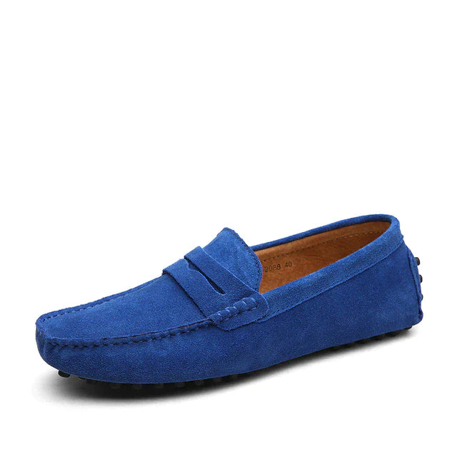 Lorenzo | Zeitloser Luxus & Komfort-Slipper | Herren Königsblau Decorique.de