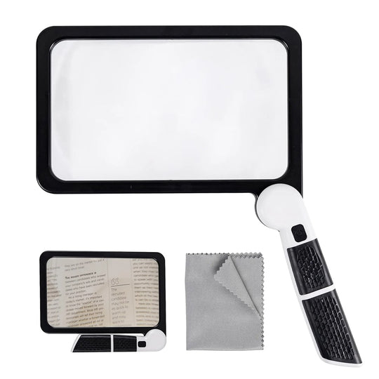 ClearMagnify | LED Lupe – Faltbares Design & Helle Beleuchtung