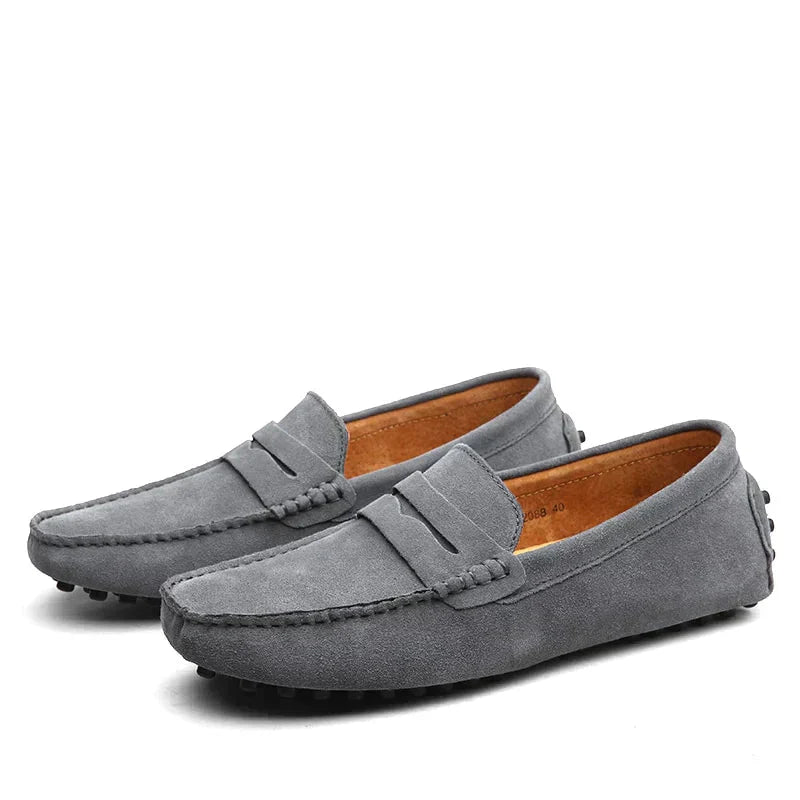Luca | Elegante Wildleder-Loafer | Herren Grau Decorique.de