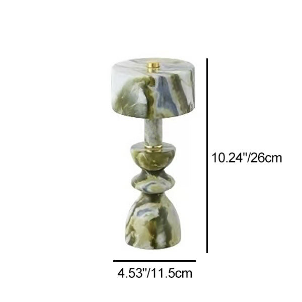 LumaMarble | Moderne Minimalistische Aluminium Marmor USB LED Tischlampe Decorique.de