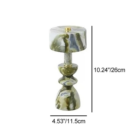 LumaMarble | Moderne Minimalistische Aluminium Marmor USB LED Tischlampe Decorique.de
