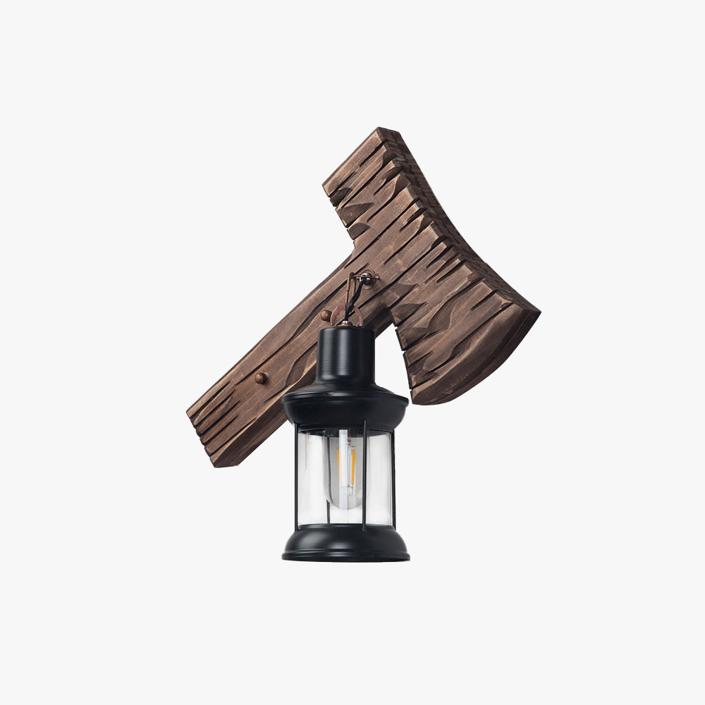 LumberjackGlow | Wandleuchte mit Holzaxt Decorique.de
