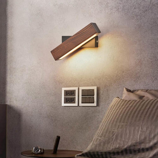 LumberLuxe | Verstellbare LED-Lampe Dunkles Holz Decorique.de