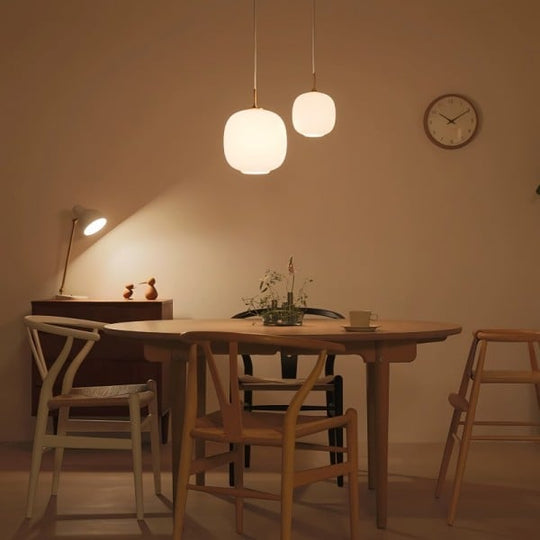LumenZoo | Moderne Skandinavische Opalglas-Pendelleuchte Mit Radius Decorique.de