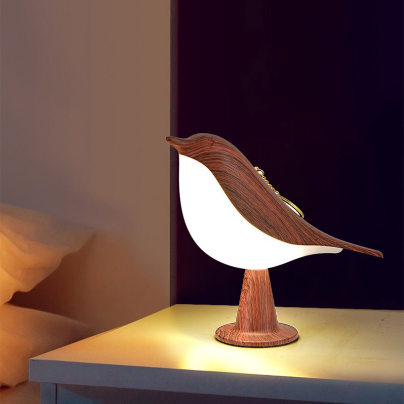 LumiBird | Umweltfreundliche Genopladbare Nachtlampe Braun Decorique.de