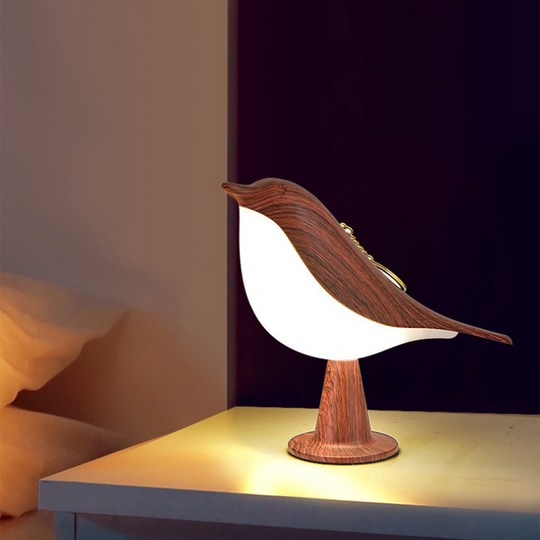LumiBird | Umweltfreundliche Genopladbare Nachtlampe Braun Decorique.de