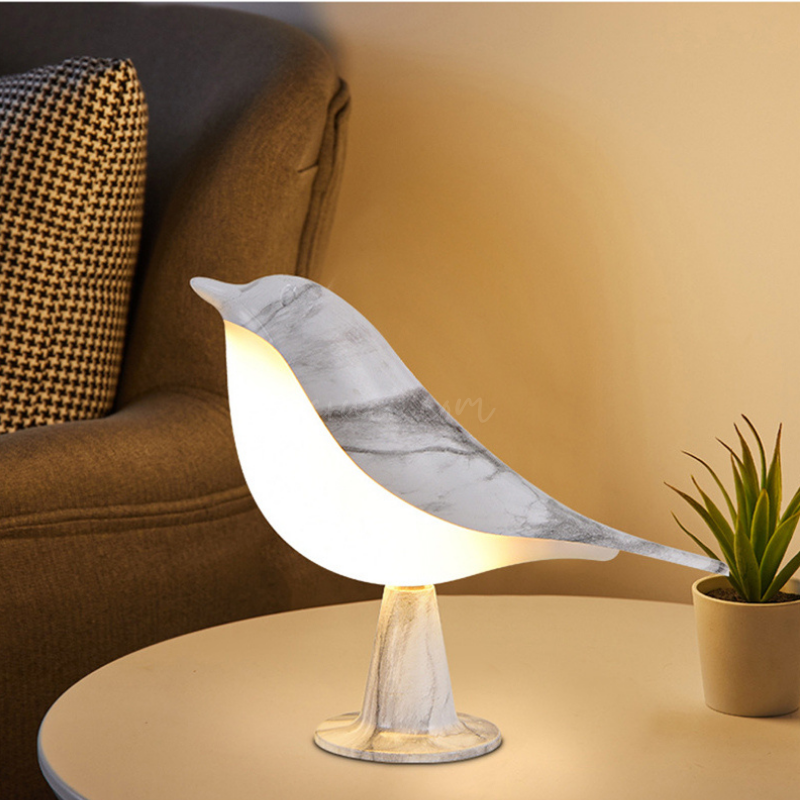 LumiBird | Umweltfreundliche Genopladbare Nachtlampe Grau Decorique.de
