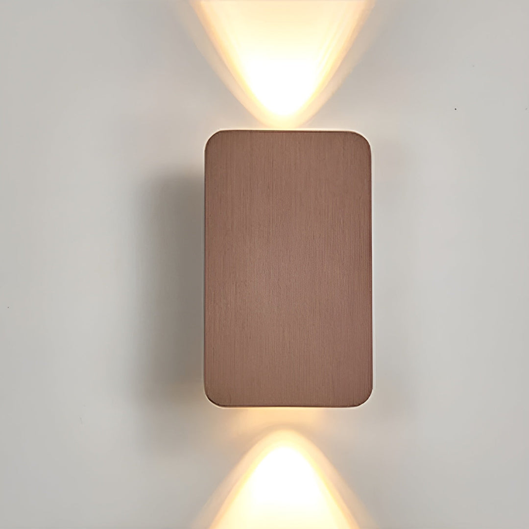 LumiBox LED-Wandleuchte | Elegante Innenlampe mit beidseitiger Lichtverteilung aus Aluminium Bronze Decorique.de