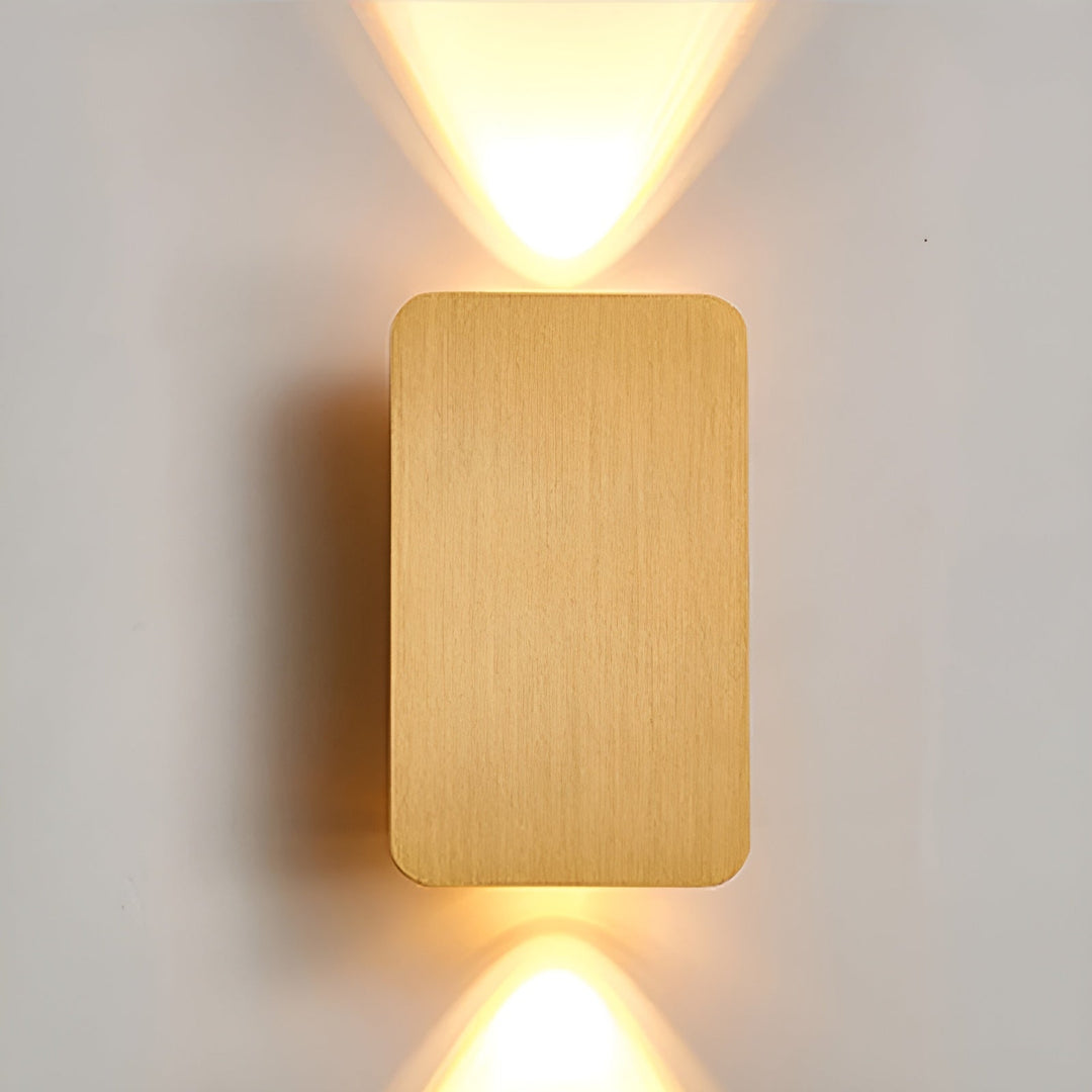 LumiBox LED-Wandleuchte | Elegante Innenlampe mit beidseitiger Lichtverteilung aus Aluminium Gold Decorique.de
