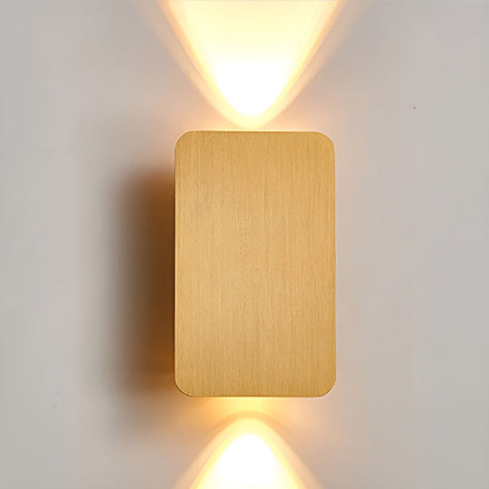LumiBox LED-Wandleuchte | Elegante Innenlampe mit beidseitiger Lichtverteilung aus Aluminium Gold Decorique.de