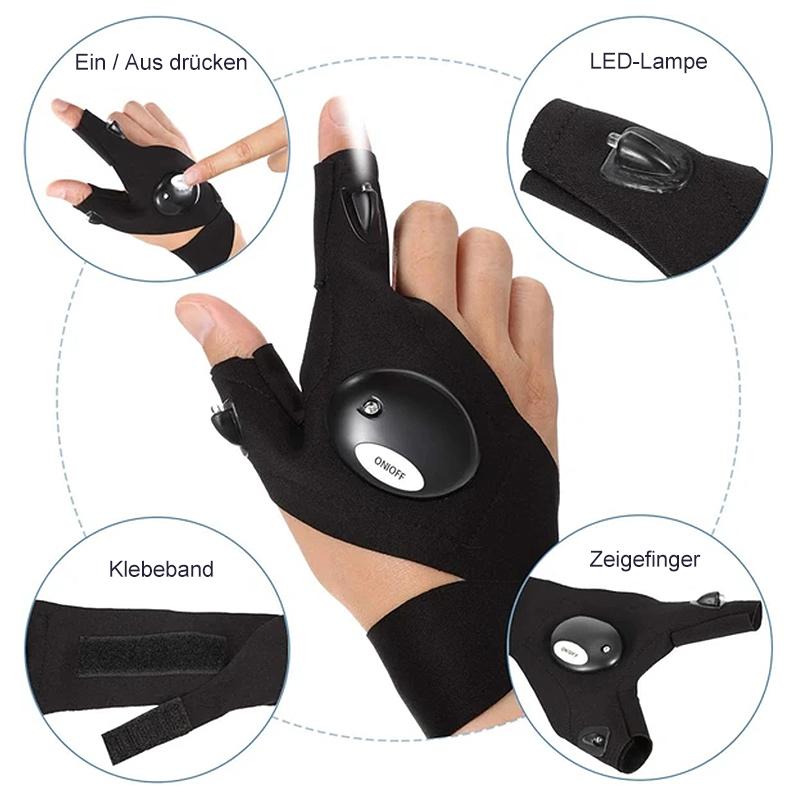 LumiGrip | Wasserdichte Handschuhe mit Beleuchtung Decorique.de