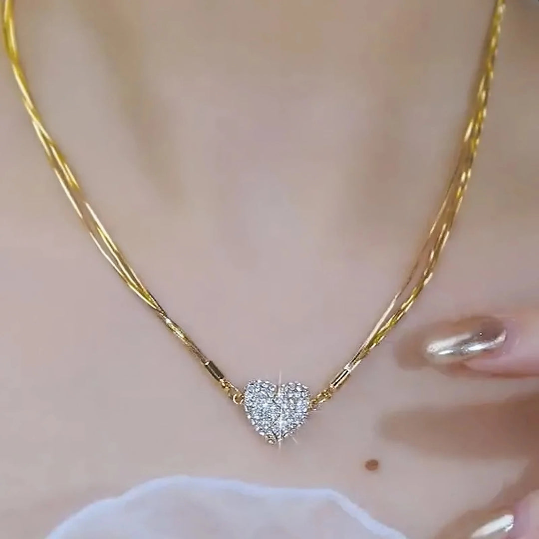 LumiHeart | Elegante Herz-Halskette Gold Decorique.de