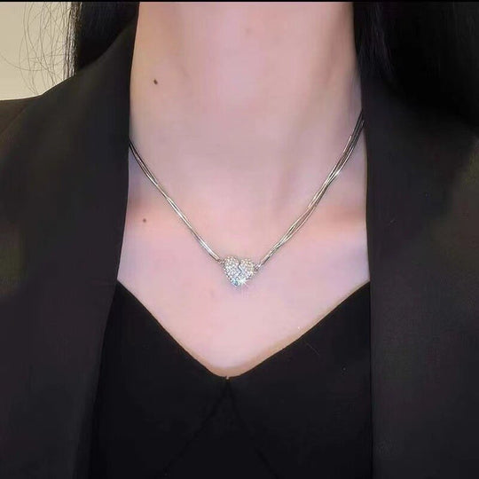 LumiHeart | Elegante Herz-Halskette Silber Decorique.de