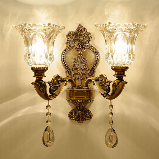 LumiHeritage | Elegante Vintage-Gold-Wandleuchte 2-lampen Decorique.de