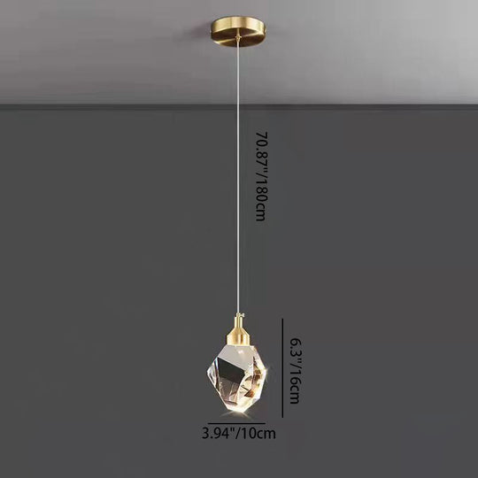 LumiJewel | Luxus Diamant Würfel Kristall Eisen LED Pendelleuchte Für Schlafzimmer Decorique.de