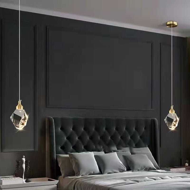 LumiJewel | Luxus Diamant Würfel Kristall Eisen LED Pendelleuchte Für Schlafzimmer Decorique.de