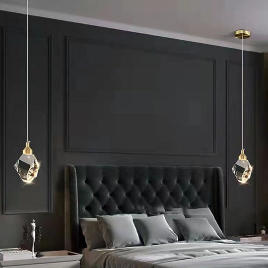 LumiJewel | Luxus Diamant Würfel Kristall Eisen LED Pendelleuchte Für Schlafzimmer Decorique.de