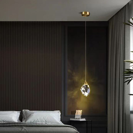 LumiJewel | Luxus Diamant Würfel Kristall Eisen LED Pendelleuchte Für Schlafzimmer Warmes Licht (3000K) 230V Decorique.de