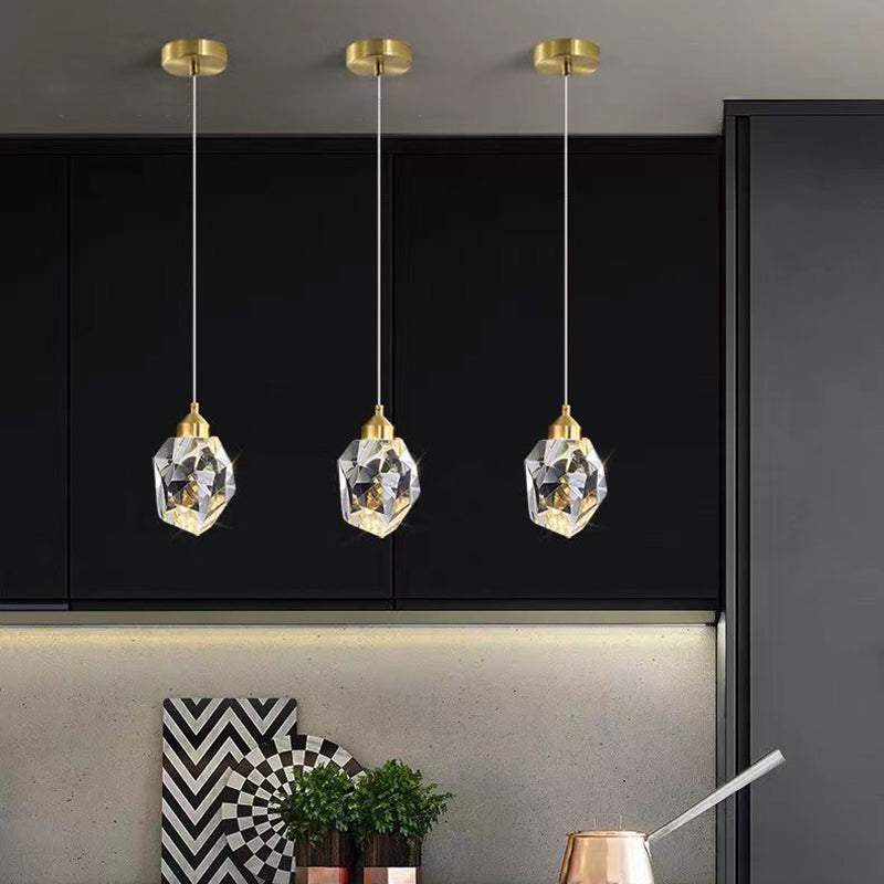 LumiJewel | Luxus Diamant Würfel Kristall Eisen LED Pendelleuchte Für Schlafzimmer Decorique.de