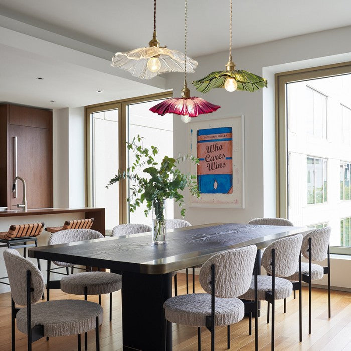 LumiLotus | Künstlerische Glas-Hängeleuchte im Retro-Stil Decorique.de