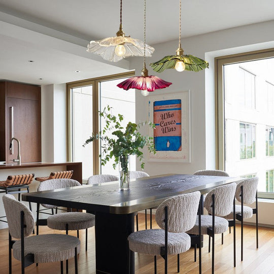 LumiLotus | Künstlerische Glas-Hängeleuchte im Retro-Stil Decorique.de