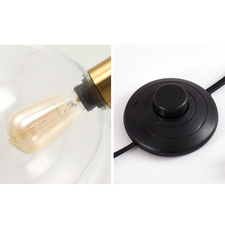 LumiMarble | Nordic Minimalist Glasdome Schirm Marmor Basis 1-Licht Stehlampe Decorique.de