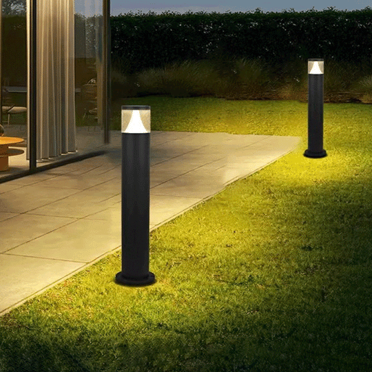 LuminoPost | Schlanke LED-Außenlampe in Schwarz 220V-240V Warmes Licht (3000K) Decorique.de