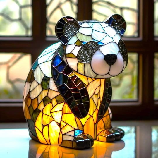 LumiPet | Premium & Elegante Glas-Tierlampe Panda Decorique.de