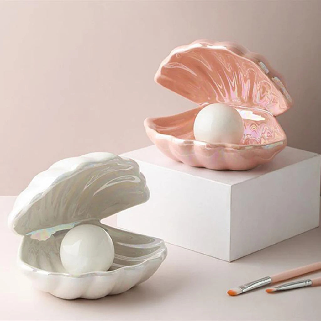 LumiShell | Stilvolle LED-Nachtlampe in Muschelform Weiß Decorique.de