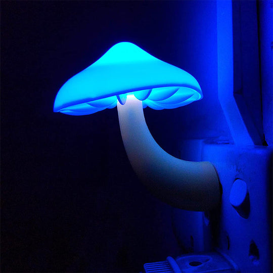 LumiShroom | Lichtgesteuertes Pilz-Nachtlicht Blau Decorique.de