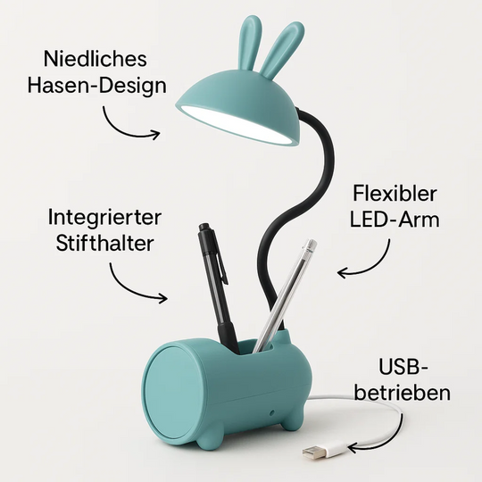 LumoBun | Kreative LED Tischlampe mit Stifthalter Decorique.de