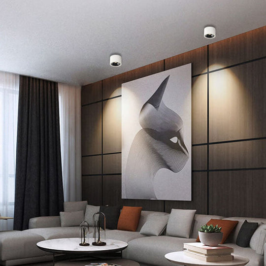 LumoFocus | Moderner LED-Spot für gezieltes Licht Neutrales Licht (4000K) Weiß + Schwarz - 220V-240V für UK AU Decorique.de