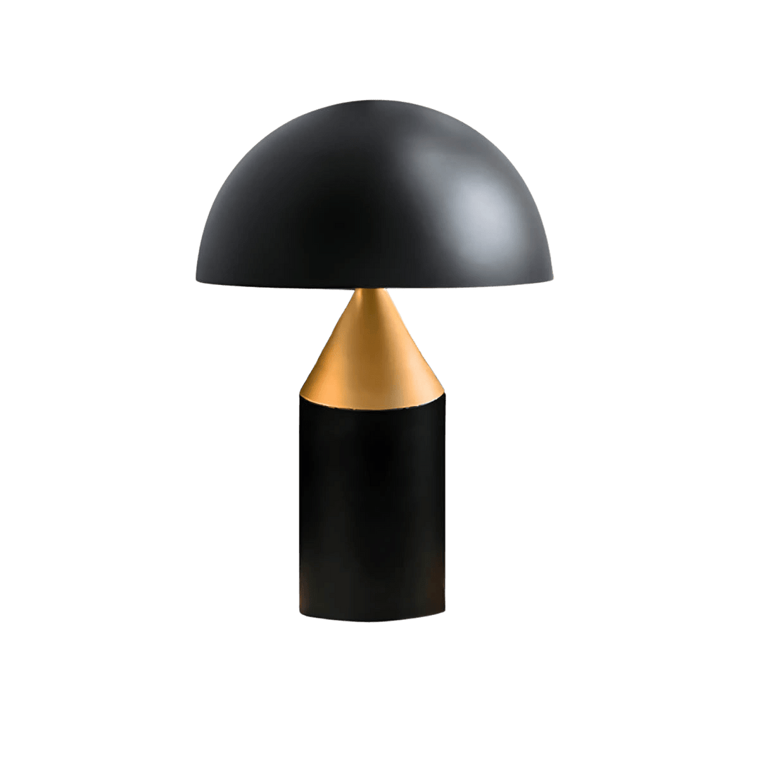 Lumoire | Retro-Tischlampe mit Stilvollem Glasdesign Schwarz-Gold Decorique.de
