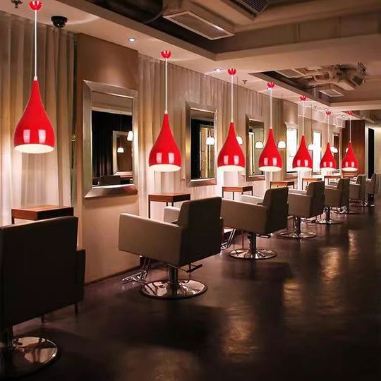 LumoNord | Nordische Eisen Holz Aluminium Kürbis Wasser Tropfen 1-Licht Pendelleuchte für Esszimmer Decorique.de