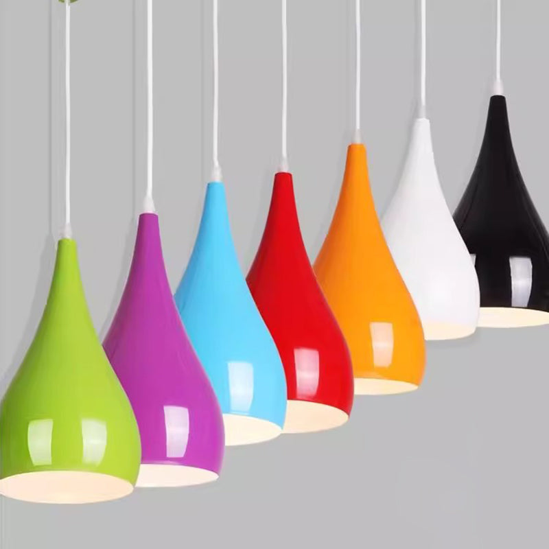 LumoNord | Nordische Eisen Holz Aluminium Kürbis Wasser Tropfen 1-Licht Pendelleuchte für Esszimmer 230V Decorique.de