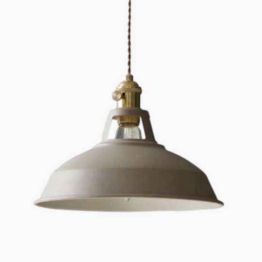 LumoPop | Nordische industrielle Led Pendelleuchte Retro khaki Decorique.de