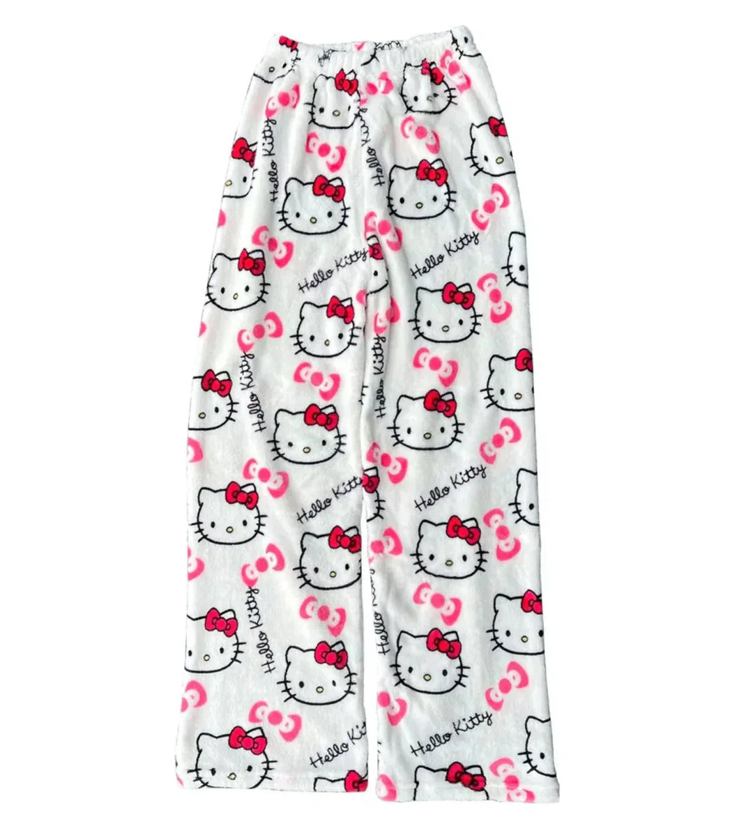 Luna | Kuschelige Hello Kitty Pyjamashorts mit Top | Damen Weiß Decorique.de