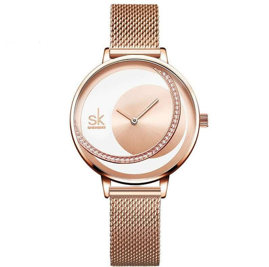 LunaTime | Elegante Mondphasenuhr für Damen Roségold Decorique.de