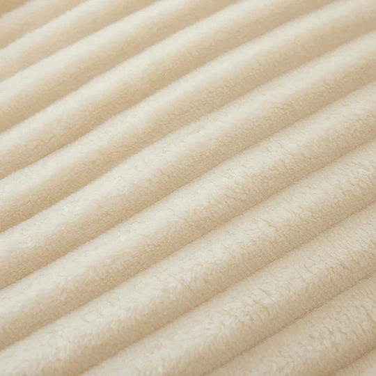 LunaWeave | Breite Gestreifte Flanell-Fleece-Decke – Weich & Warm Decorique.de