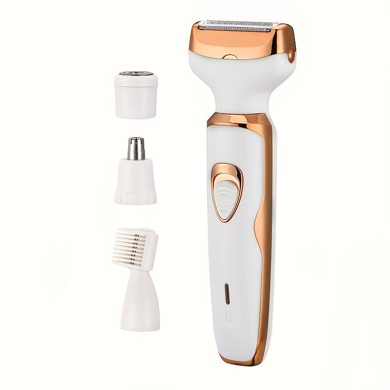 LuxeCare | Wiederaufladbarer Damenrasierer – Sanfte 4-in-1 Pflege überall Gold Decorique.de