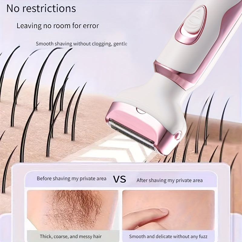 LuxeCare | Wiederaufladbarer Damenrasierer – Sanfte 4-in-1 Pflege überall Decorique.de