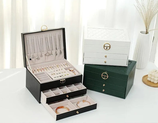 LuxeCase | Leather Jewellery Box – Multi-Layer Elegant Design Decorique.de