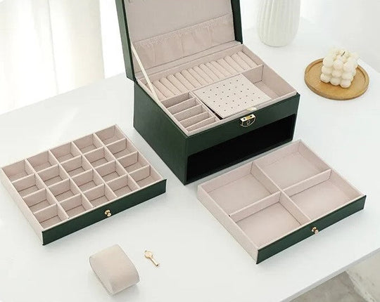 LuxeCase | Leather Jewellery Box – Multi-Layer Elegant Design Decorique.de
