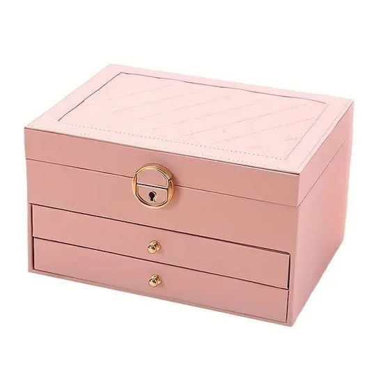 LuxeCase | Leather Jewellery Box – Multi-Layer Elegant Design Rosa Decorique.de