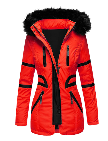 LuxeCoat | Eleganter Wintermantel für Damen Rot Decorique.de