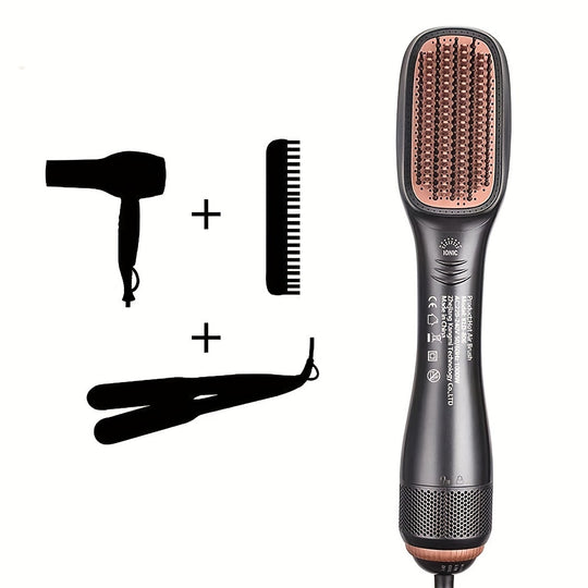 LuxeComb | 2-in-1 Warmluftbürste & Haarglätter für nasses & trockenes Haar Decorique.de